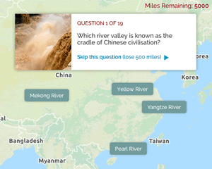 screen grab of Where in China Is? game