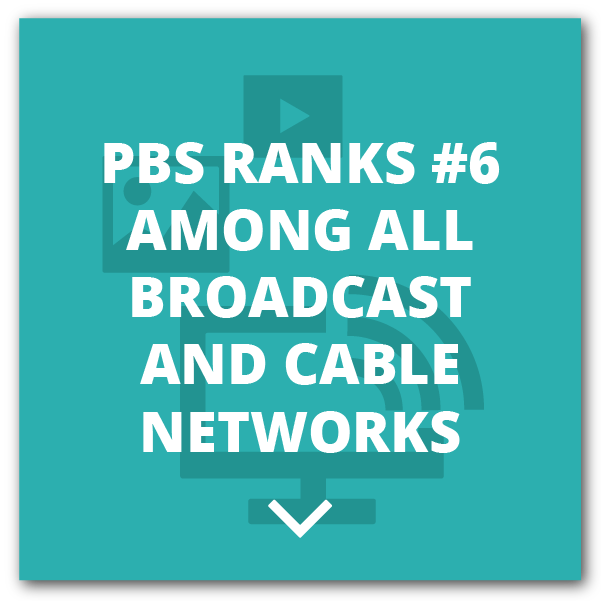 PBS Ranks #6 Among All Broadcast and Cable Networks