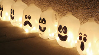 Glowing Ghost Jugs