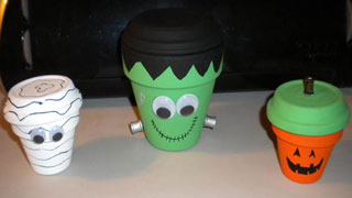 Halloween Painted Pots