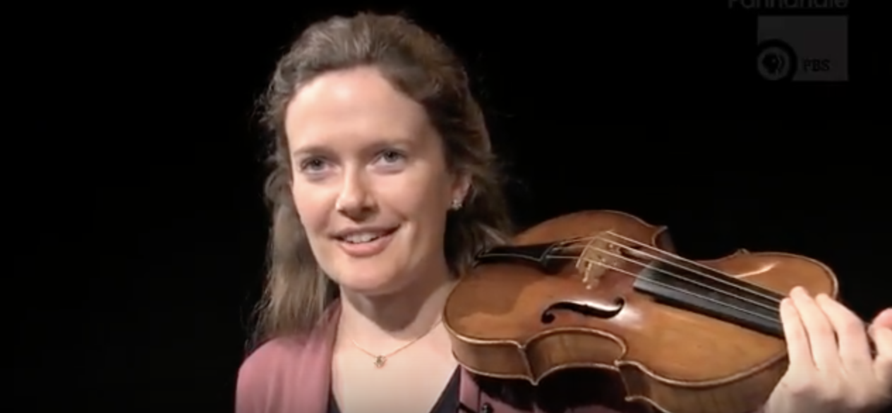Concert Baroque violinist Fiona Hughes honors grandparents with performance