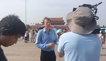 Michael Wood in Tiananmen square