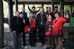group of people standing with Michael Wood