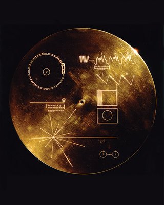 gold-plated aluminum cover for golden record