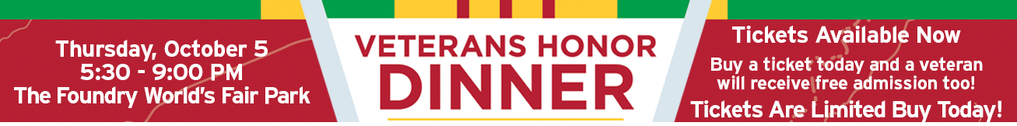 Join us for the Veterans Honor Dinner October 5, 2017 Get Tickets Here